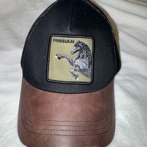 Honker Black and Brown Friesian Horse Cap